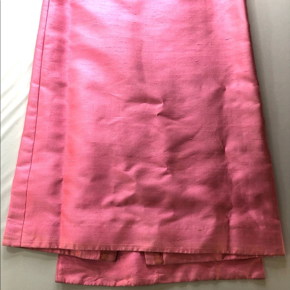 Vintage Hand-Made Beaded Evening Gown. Pink Silver - Picture 6 of 16